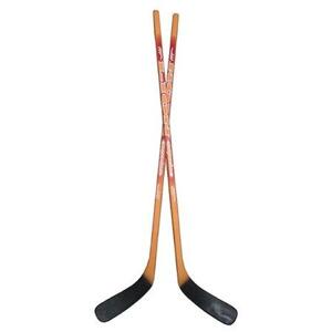 Hokejka 107cm, dřevěná, lamin. pravá - oranžová