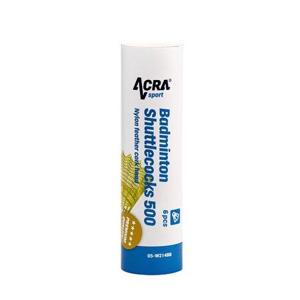Acra badmintonové míčky 500, 6 ks nylon v dóze
