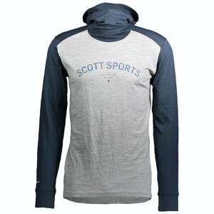 Pánské triko s kapucí Scott Defined Merino Modrá XL