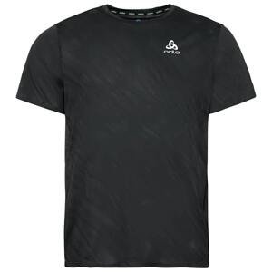 Pánské běžecké triko Odlo T-shirt crew neck s/s ZEROWEIGHT ENGINEE Černá XL