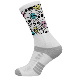 Ponožky Eleven Suba Cute Skulls White Velikost: M (39-41)