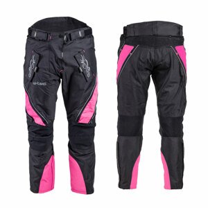 Dámské moto kalhoty W-TEC Kaajla  černo-růžová  S