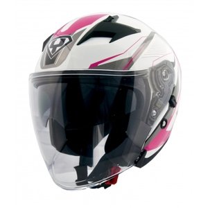 Moto helma Yohe 878-1M Graphic  růžová  XS (53-54)