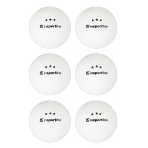 Pingpongové míčky inSPORTline Elisenda S3 6ks  bílá