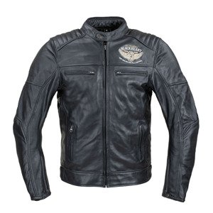 Pánská kožená bunda W-TEC Black Heart Wings Leather Jacket  L
