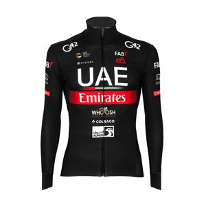 PISSEI Cyklistická zateplená bunda - UAE TEAM EMIRATES 23 - červená/bílá/černá M