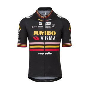 AGU Cyklistický dres s krátkým rukávem - JUMBO-VISMA TRIPLE VICTORY 2023 - černá 3XL