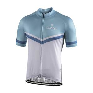 BIANCHI MILANO Cyklistický dres s krátkým rukávem - OLLASTU - bílá/světle modrá 2XL