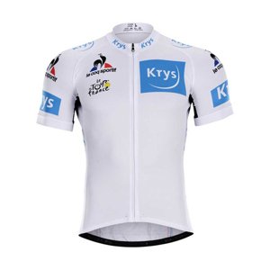 BONAVELO Cyklistický dres s krátkým rukávem - TOUR DE FRANCE  - bílá 3XL