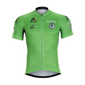 BONAVELO Cyklistický dres s krátkým rukávem - TOUR DE FRANCE - zelená 2XL