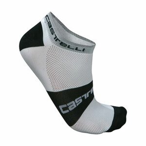 CASTELLI Cyklistické ponožky kotníkové - LOWBOY - bílá/černá