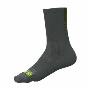ALÉ Cyklistické ponožky klasické - GREEN - šedá S