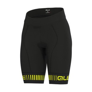 ALÉ Cyklistické kalhoty krátké bez laclu - STRADA LADY - černá/žlutá M