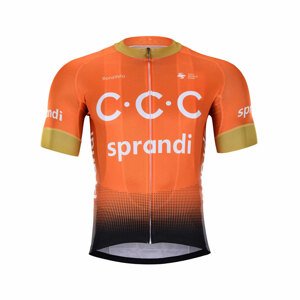 BONAVELO Cyklistický dres s krátkým rukávem - CCC 2020 - oranžová XL