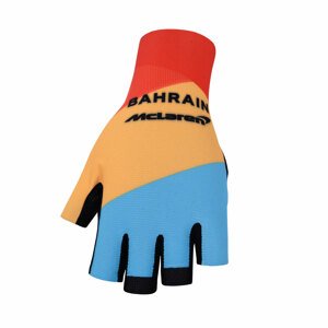 BONAVELO Cyklistické rukavice krátkoprsté - BAHRAIN MCLAREN - červená/žlutá 2XL