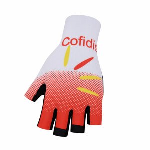 BONAVELO Cyklistické rukavice krátkoprsté - COFIDIS 2020 - bílá/červená S