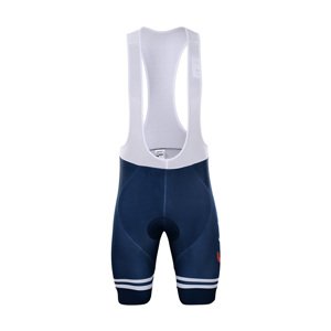 BONAVELO Cyklistické kalhoty krátké s laclem - TREK 2020 - modrá