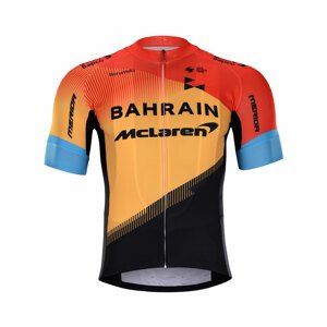 BONAVELO Cyklistický dres s krátkým rukávem - BAHRAIN MCLAREN 2020 - žlutá/červená/černá S
