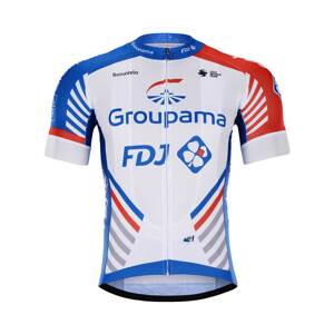 BONAVELO Cyklistický dres s krátkým rukávem - GROUPAMA FDJ 2020 - červená/modrá/bílá XL