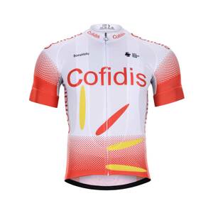 BONAVELO Cyklistický dres s krátkým rukávem - COFIDIS 2020 - bílá/červená M