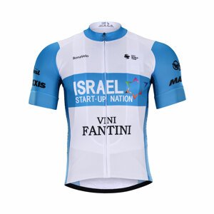 BONAVELO Cyklistický dres s krátkým rukávem - ISRAEL 2020 - modrá/bílá XS