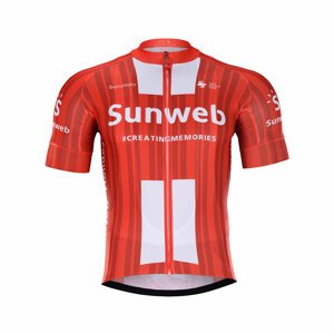 BONAVELO Cyklistický dres s krátkým rukávem - SUNWEB 2020 - červená M