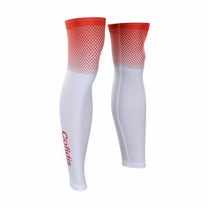 BONAVELO Cyklistické návleky na nohy - COFIDIS 2020 - bílá/červená M