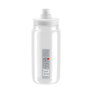 ELITE Cyklistická láhev na vodu - FLY 550 ml - transparentní/šedá