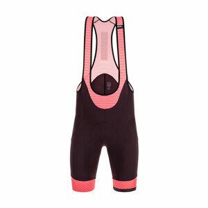 SANTINI Cyklistické kalhoty krátké s laclem - KARMA MILLE - růžová/bordó 3XL
