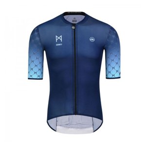MONTON Cyklistický dres s krátkým rukávem - SERENITY - světle modrá/modrá M