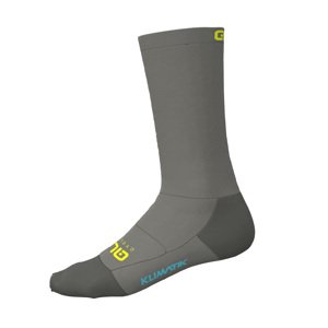 ALÉ Cyklistické ponožky klasické - TEAM KLIMATIK H22 - žlutá/šedá M