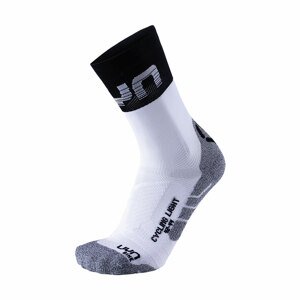 UYN Cyklistické ponožky klasické - LIGHT - bílá/šedá/černá