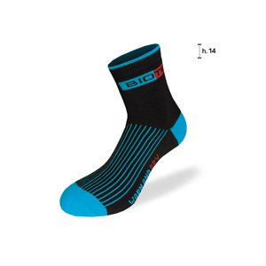 BIOTEX Cyklistické ponožky klasické - TERMO - černá/modrá 45-46