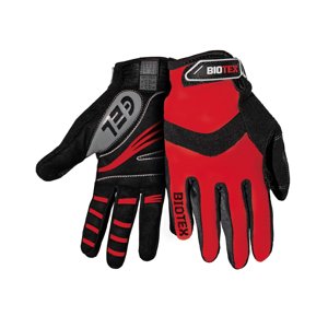 BIOTEX Cyklistické rukavice dlouhoprsté - SUMMER - černá/červená