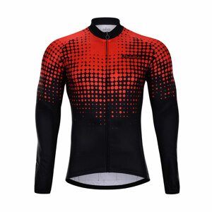 HOLOKOLO Cyklistický dres s dlouhým rukávem zimní - INFRARED WINTER  - červená/černá 2XL