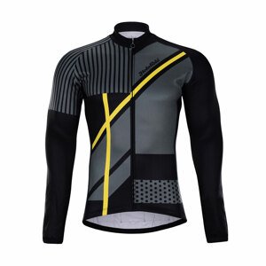 HOLOKOLO Cyklistický dres s dlouhým rukávem zimní - TRACE WINTER  - vícebarevná/černá/žlutá M