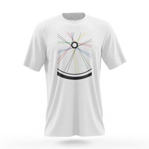 NU. BY HOLOKOLO Cyklistické triko s krátkým rukávem - RIDE THIS WAY - vícebarevná/bílá XL