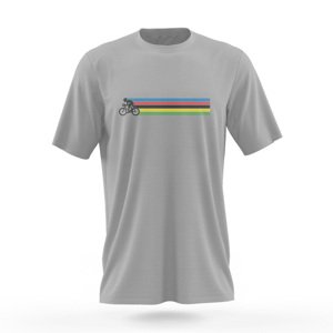 NU. BY HOLOKOLO Cyklistické triko s krátkým rukávem - A GAME - šedá/bílá/vícebarevná XL