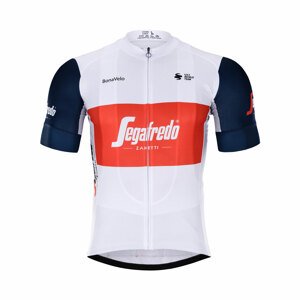 BONAVELO Cyklistický dres s krátkým rukávem - TREK 2021 - červená/bílá/modrá XL