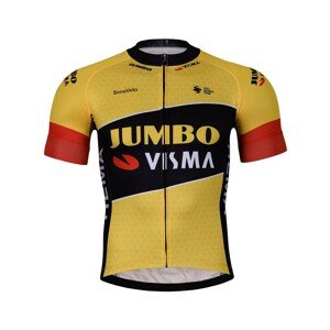 BONAVELO Cyklistický dres s krátkým rukávem - JUMBO-VISMA 2022 - žlutá/černá M