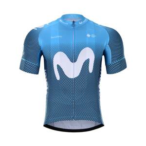 BONAVELO Cyklistický dres s krátkým rukávem - MOVISTAR 2021 - modrá XS