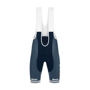 SANTINI Cyklistické kalhoty krátké s laclem - TREK SEGAFREDO 2021 - modrá