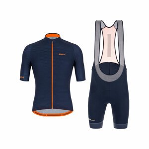 SANTINI Cyklistický krátký dres a krátké kalhoty - KARMA KITE - modrá