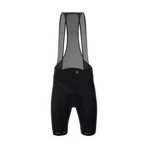 SANTINI Cyklistické kalhoty krátké s laclem - CUBO - černá 2XL