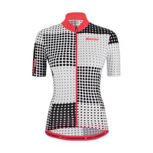 SANTINI Cyklistický dres s krátkým rukávem - TONO SFERA LADY - černá/bílá L