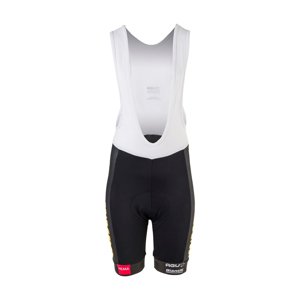AGU Cyklistické kalhoty krátké s laclem - JUMBO-VISMA '21 KIDS - černá 9-10Y