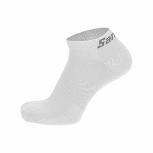 SANTINI Cyklistické ponožky kotníkové - CUBO - bílá XL-2XL