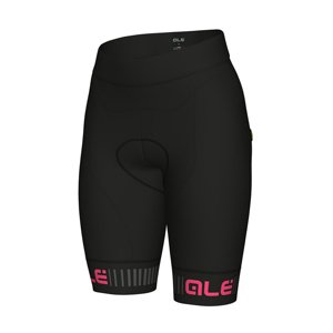 ALÉ Cyklistické kalhoty krátké bez laclu - TRAGUARDO LADY  - černá/růžová 2XL