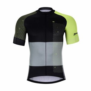 HOLOKOLO Cyklistický dres s krátkým rukávem - ENGRAVE - zelená/šedá/černá S