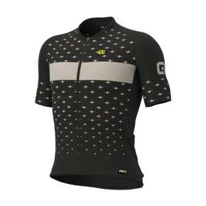 ALÉ Cyklistický dres s krátkým rukávem - STARS - černá/šedá 2XL